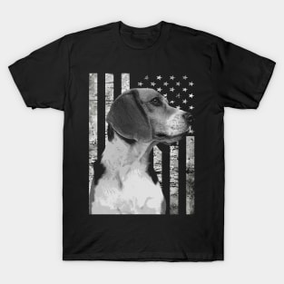 American Flag Beagle Whispers, Tee Triumph Extravaganza T-Shirt